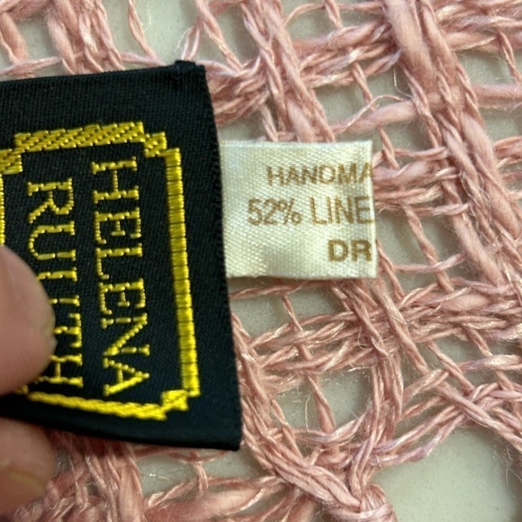 Vintage Helena Ruuth Scarf Linen Cotton Blend Italy - Picture 5 of 7